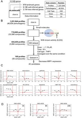 Gene expression profiles of precursor cells identify compounds that reduce NRP1 surface expression in macrophages: Implication for drug repositioning for COVID-19